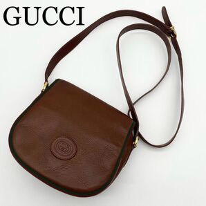 GUCCI ショルダーバッグ インターロッキング シェリーライン レザー GG
