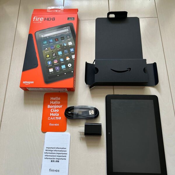 Fire HD8 タブレット 32GB ブラック 第10世代 純正カバー付き