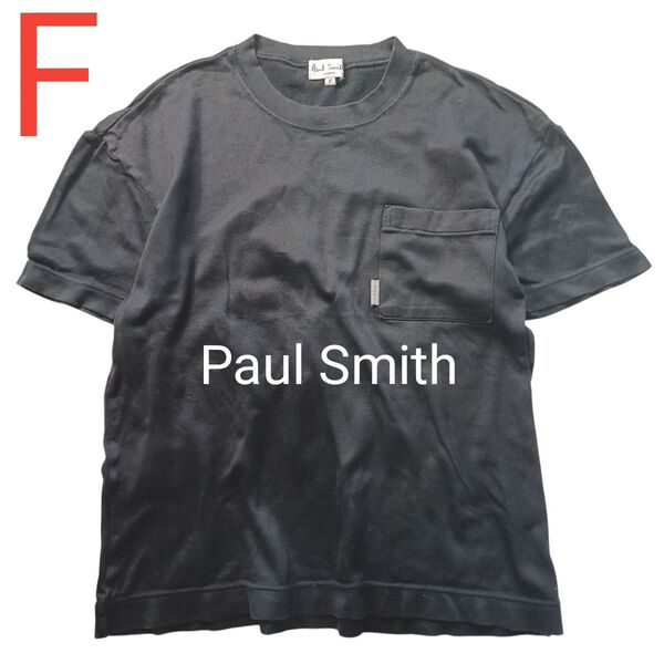 Paul Smith ポールスミス 半袖カットソー Tシャツ 生地厚め 黒 日本製 綿100% クルーネック 春夏 シンプル