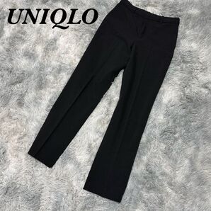 ユニクロ 感動パンツ ストレート ウォッシャブル ブラック M