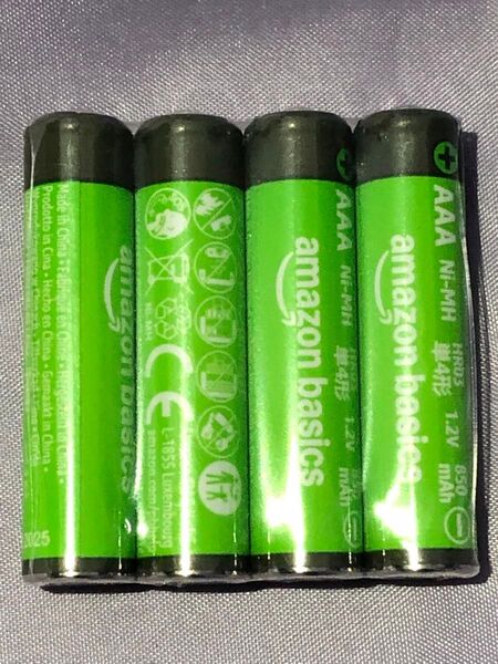 高容量モデル Amazonベーシック ニッケル水素電池 充電池 850mAh 単4 4本セット