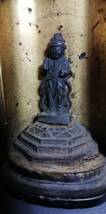 古銅 彫り仏像 厨子入 佛像 釈迦如来立像 江戸時代 仏教_画像2