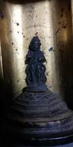 古銅 彫り仏像 厨子入 佛像 釈迦如来立像 江戸時代 仏教_画像3