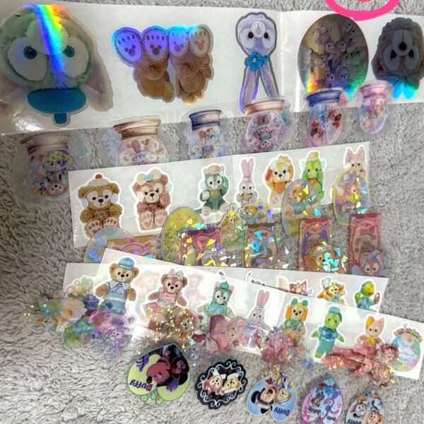 ⑦D系ディズニーシール!ダッフレのみ55枚以上!アメステロールシール