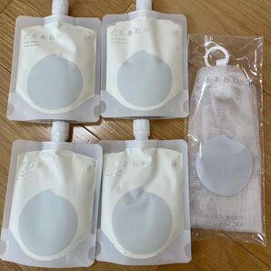 【未使用】どろあわわ 洗顔料 白 4個セット 泡立てネット1個付き