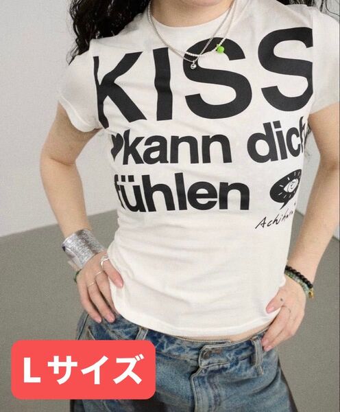 【新品】 Tシャツ ピチT y2k ストリート チビT 平成ギャル レディース グランジ Lサイズ 半袖Tシャツ 半袖