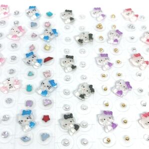 耳ツボジュエリー 100粒 キラキラ 金属アレ対応 耳つぼシール キティ