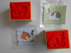 #Jaf21AF Natsume's Book of Friends nyanko. raw stamp . this comb .. popular 2 kind TAKARA*TAKARATOMYARTS*200 jpy =017671_b