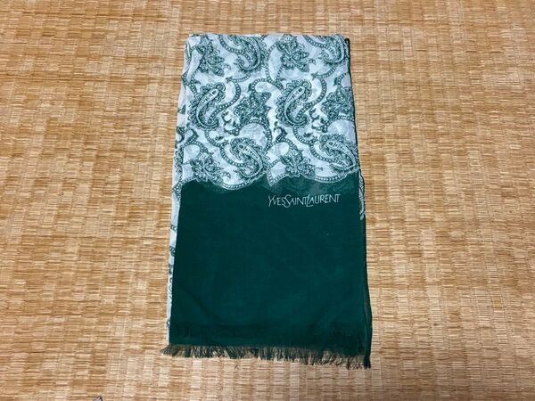472. 早い物勝ち! Yves Saint Laurent イブサンローラン ペイズリー柄 ストール