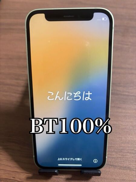 【美品】iPhone12mini 64GB グリーン SIMフリー 新品バッテリー100% 残債なし 利用制限なし◯