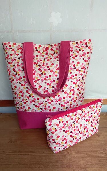 ハンドメイド トートバッグ&ポーチ 2個セット