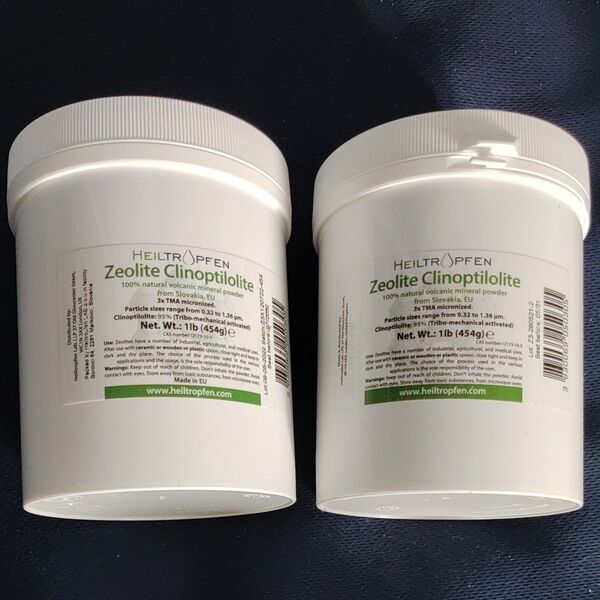 ゼオライトパウダー- 454 g クリノプチロライトClinoptilolite Zeolite Heiltropfen