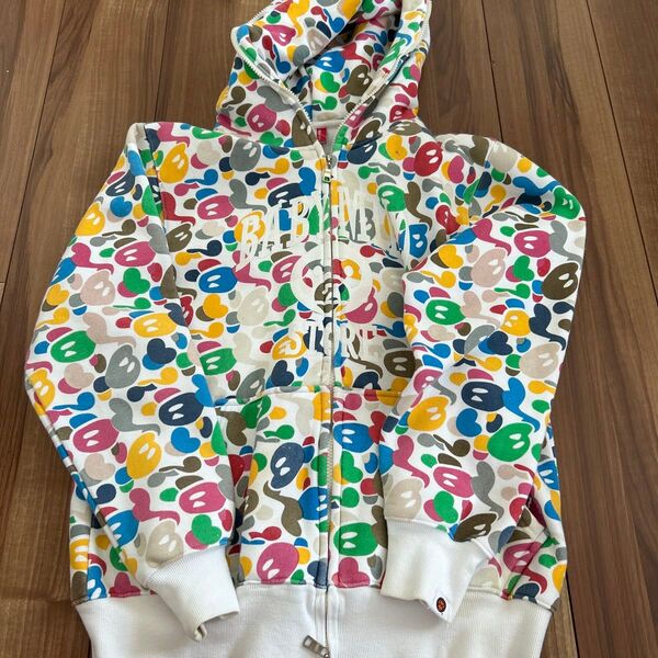 APE ジップアップパーカー カモ柄 マルチカラー