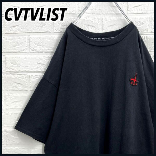 【即完モデル】CVTVLIST カタリスト ワンポイント刺繍ロゴ Tシャツ 肉厚