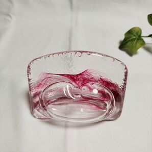 一輪挿し ハンドメイド ガラス製 ピンク インテリア アロマディフューザー 美品