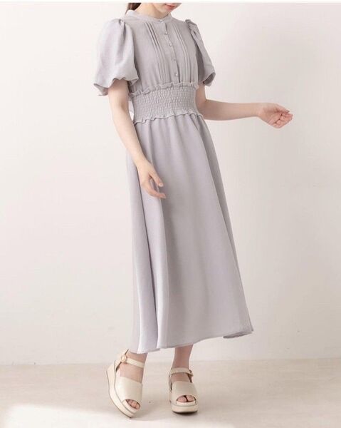 OLIVE des OLIVE ピンタックバックリボンワンピース