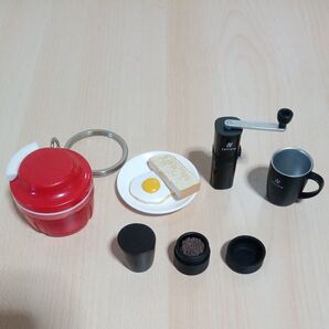 ぷちサンプル ミニチュア フィギュア コーヒーミル他 4個セット