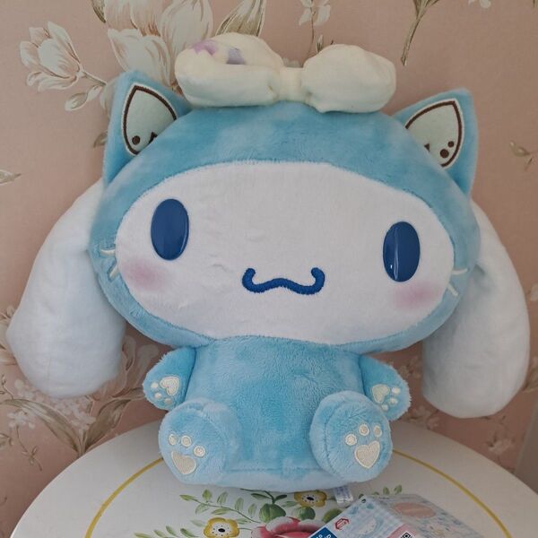 シナモロール yummy yummy cat BIG ぬいぐるみ 水色【新品★タグ付き】匿名配送