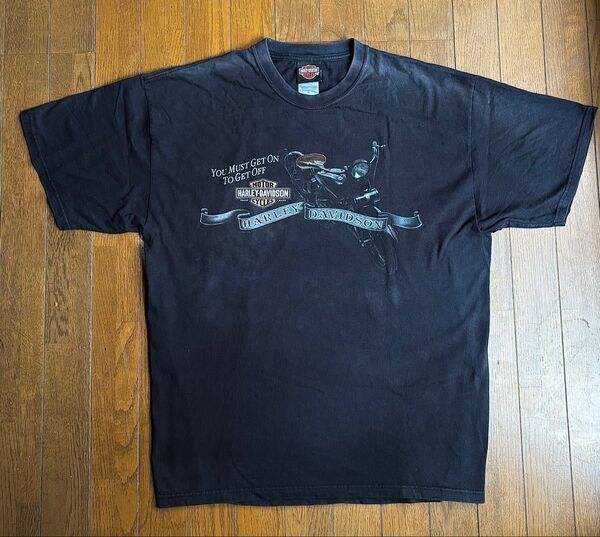 00s Harley-Davidson 半袖Tシャツ ブラック XL 古着 Made in USA