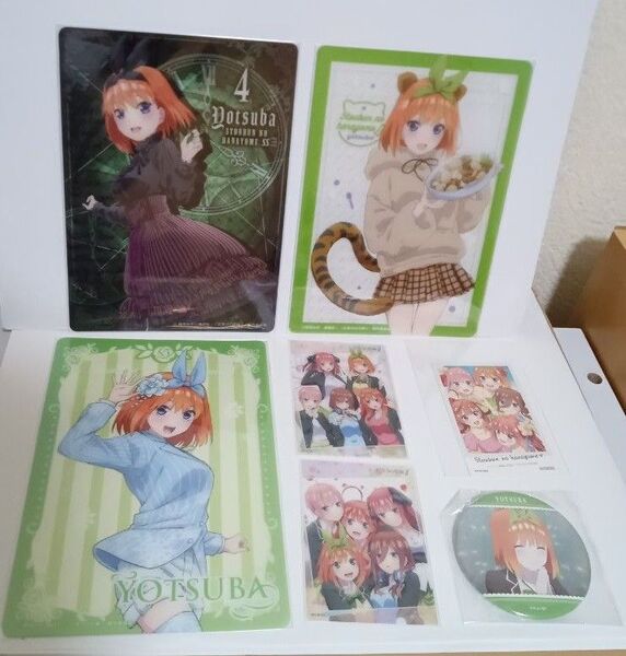 五等分の花嫁 缶バッジ ステッカー カード きゃらっとくじブラインドコレクションシート 中野四葉グッズまとめ売り