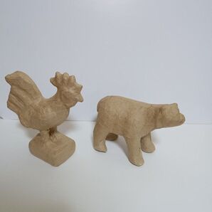 パルプ製 動物フィギュア 動物ペイント お子様の夏休みの工作におすすめ!
