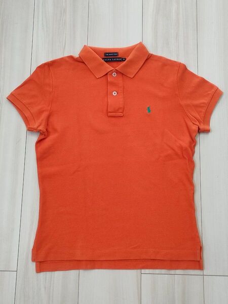 ラルフローレン RALPH LAUREN ポロシャツ 半袖ポロシャツ 半袖 POLO ロゴ刺繍 オレンジ Mサイズ 綿100%