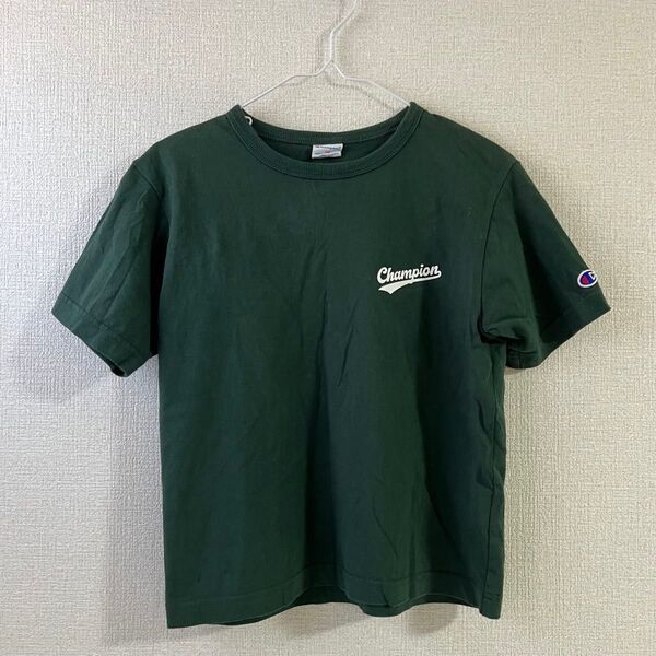 チャンピオン ピチT 半袖Tシャツ ダークグリーン クロップド丈 140サイズ