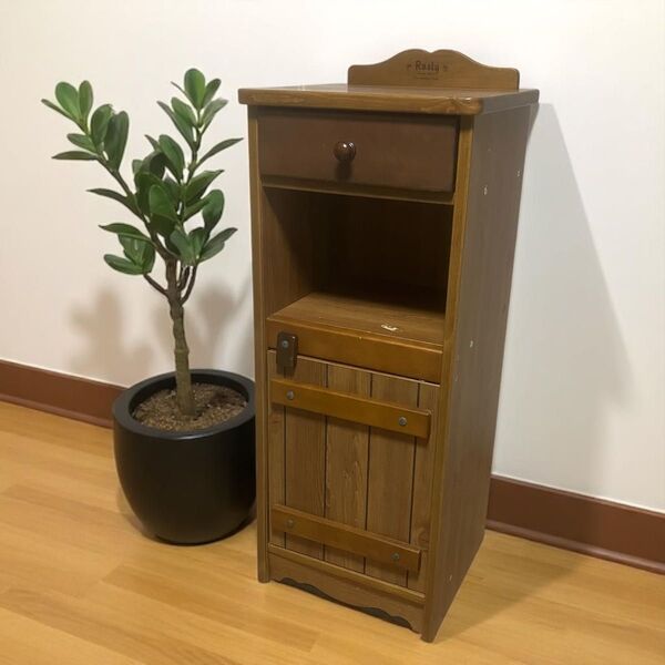 カントリー家具 木製 コールキャビネット 電話台 飾り棚 ビンテージ 古道具 収納 FAX台 チェスト ライティングビューロー