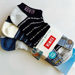 〈25〜27cm〉エドウィン 靴下 ソックス 3足 EDWIN