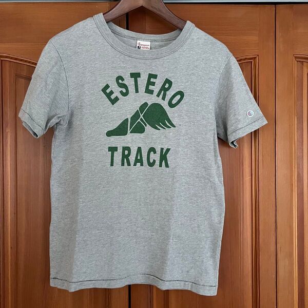 グッドプリント champion チャンピオン 50s60s ランタグ復刻 染み込み3段プリントウイングフット Tシャツ M