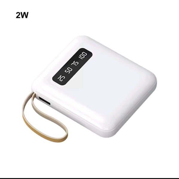 ポータブルモバイルバッテリー 20000mAh ホワイト