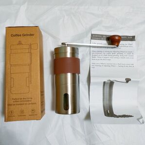 手挽きコーヒーミル 手動式 手挽きコーヒーミル 軽量 キャンプ ステンレス アウトドア 手動式 コーヒーミル