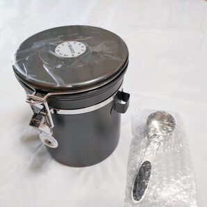 コーヒーキャニスター コーヒー豆 保存容器 密封容器 スプーン付き 防湿保存缶 保存容器 キャンプ携帯 密閉缶 キャンプ用