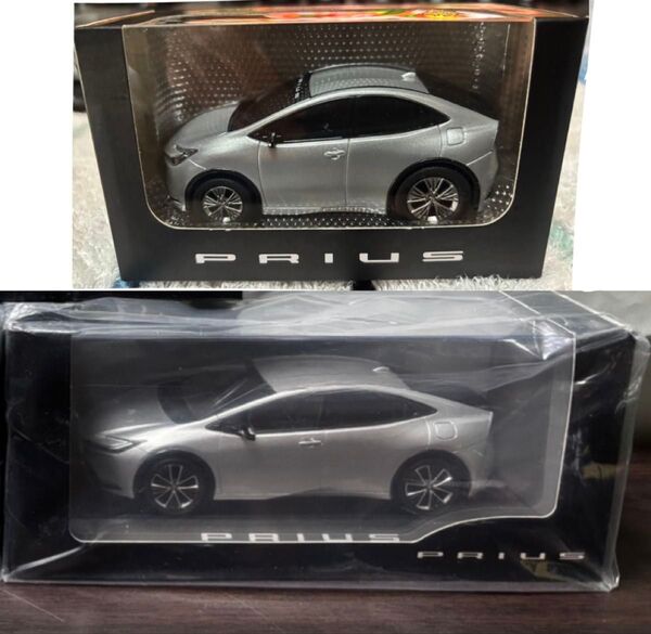 【お値下げ不可】新型プリウス カラーサンプル ミニカー シルバーメタリック シュリンク未開封 +プルバックカー