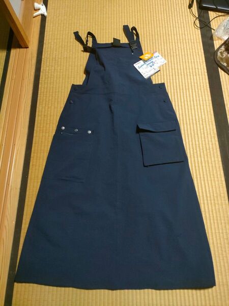 ワークマン ガーデニングサロペットスカートサッカー ネイビー women Lサイズ155 〜165cm