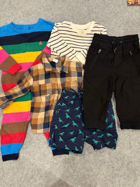 男の子 パンツ ユニクロ Tシャツ チェックシャツ ニット 上下セットアップ GAP babygap 80cm まとめ売り