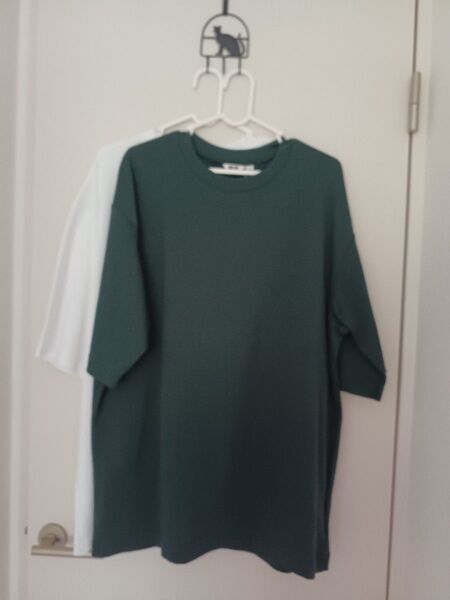 ユニクロ エアリズムコットン オーバーサイズTシャツ(5分袖) XL