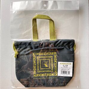 紀ノ国屋 手提げ巾着 グリーン×モスグリーン 新品未開封