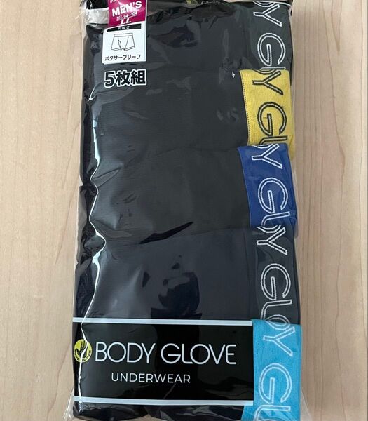 BODY GLOVE ボクサーブリーフ LLサイズ メンズ 5枚組 前開き BLACK ネイビー ウエストロゴ シンプル