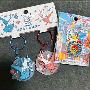 ポケモンセンターフクオカ ラティオス ラティアス ペアキーホルダー ロゴピンズ