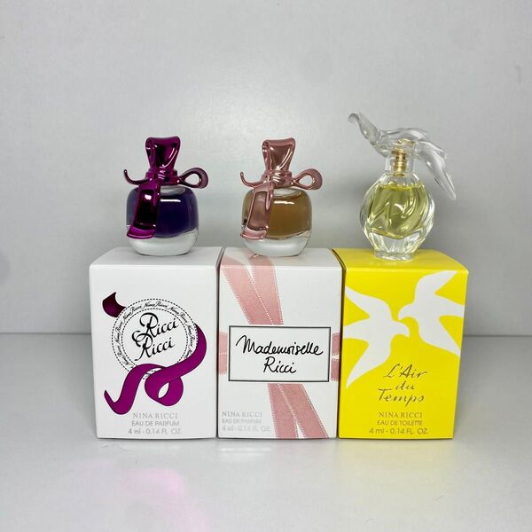 Nina Ricci ニナリッチ香水 リッチーリッチー マドモアゼル レールデュタン 4ml ミニ香水 3点セット