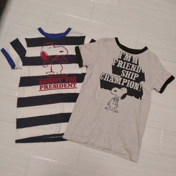 デニムダンガリー☆スヌーピーTシャツセット 140センチ