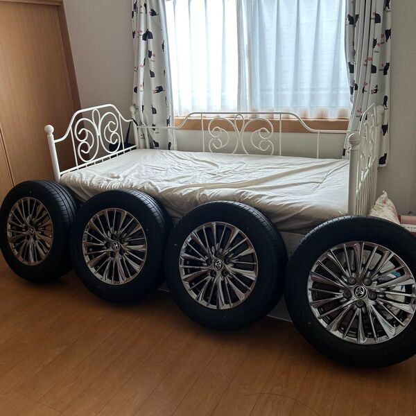 【極美品】トヨタ 30系 アルファードヴェルファイア純正 エグゼクティブラウンジホイール& 225/60R17 グッドイヤー