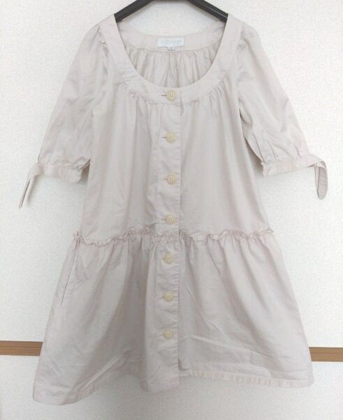 JILL STUART フレア チュニック ワンピース 前ボタン パフスリーブ 4