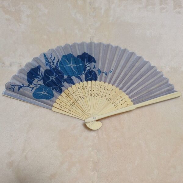 扇子 和装小物 夏 竹 21㎝ 朝顔 花 夏祭り