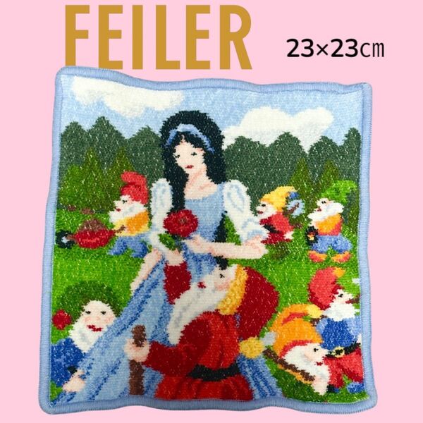 FEILER フェイラー シュニール織 タオルハンカチ 白雪姫 23×23cm 美しい絵画のような一枚