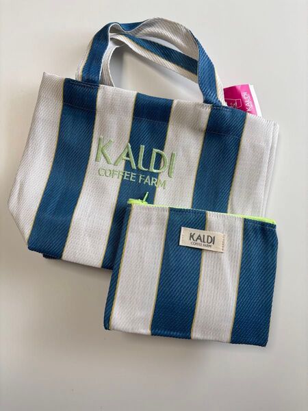 カルディ スパイスバッグ ポーチ トートバッグ パープル 新品未使用 KALDI バッグのみ