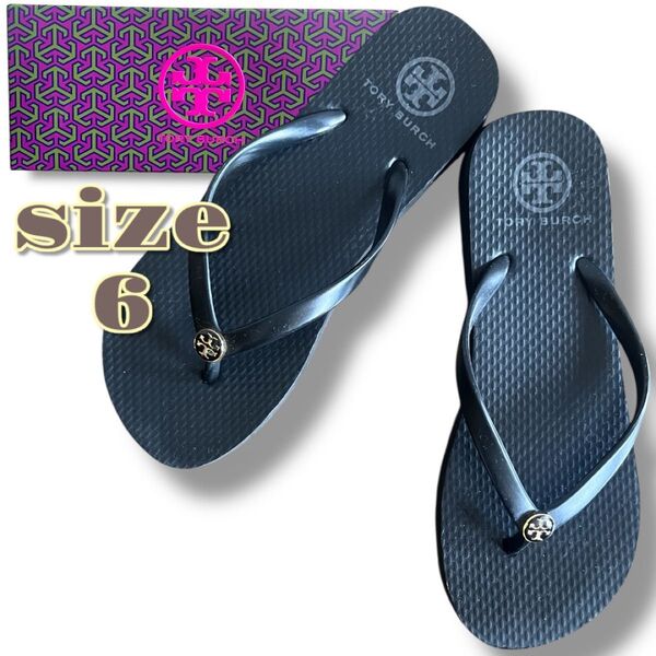★良品★TORY BURCH トリーバーチ トングサンダル サンダル ビーチサンダル サイズ6