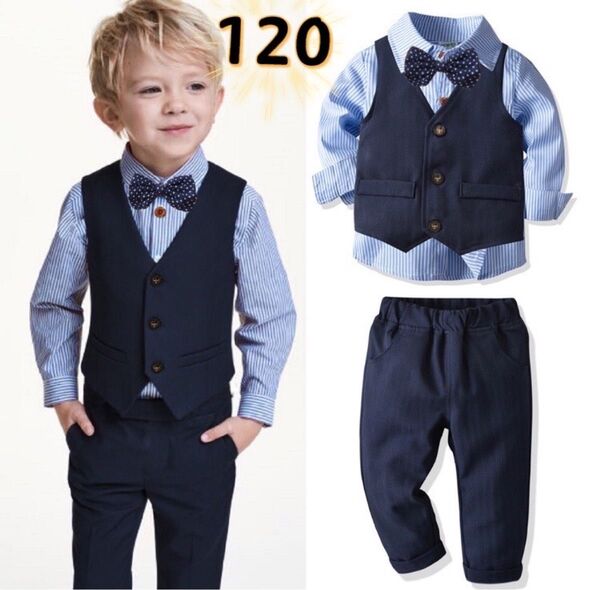 ☆新品☆フォーマル 男の子 セットアップ 入園式 結婚式 スーツ 120cm