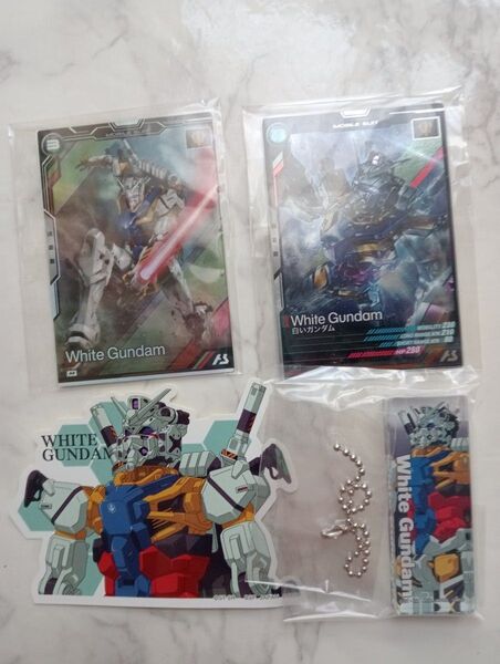 一番くじ 機動戦士ガンダム ジークアクス 白いガンダム アクリルキーホルダー&ダイカットステッカー&アーセナルベース カード2枚